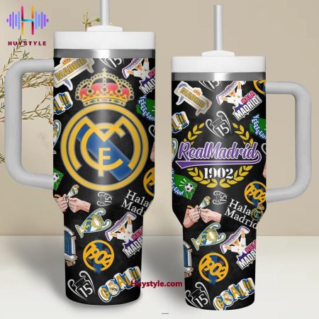 Goal!!! Hala Madrid Quencher 30oz or 40oz Stainless Steel Tumbler With Handle NVA
