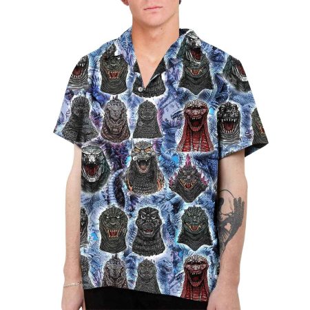 Godzilla Face Hawaiian Shirt