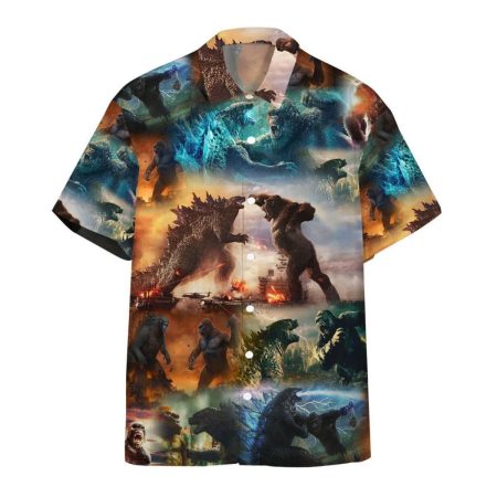 Godzilla vs Kong Hawaiian shirt