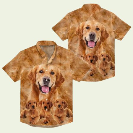 Golden Retriever Great Funny Hawaiian Shirt