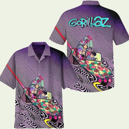 Gorillaz Psychedelia Hawaiian Shirt