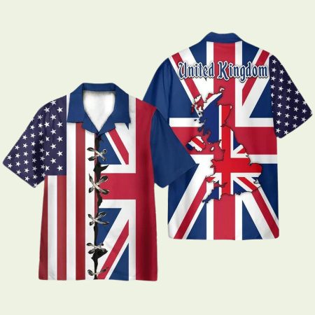Graphic United Kingdom Flag Hawaiian Shirt