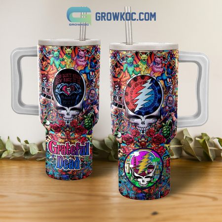 Grateful Dead Dancing Bears Fan 30oz or 40oz Stainless Tumbler With Handle NVA