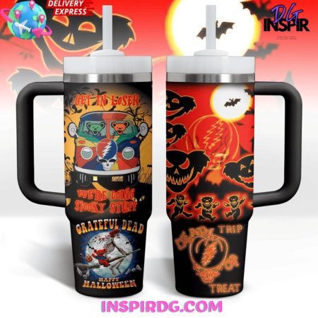 Grateful Dead Happy Halloween 30oz or 40oz Stainless Tumbler With Handle NVA