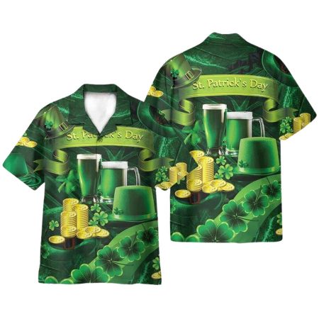 Green Beer St Patrick Is  Day Hawaiian Shirt