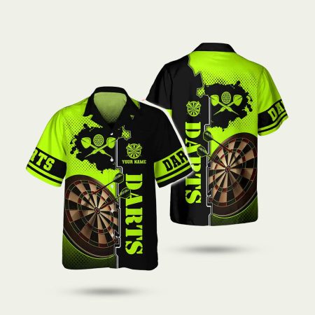 Green Dartboard Hawaiian Shirt