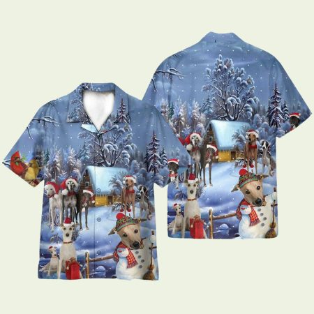 Greyhound Christmas Hawaiian Shirt