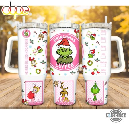 Grinch Coffee Merry Grinchmas Starbucks Dupe Cindy Lou Max Grinch Christmas Travel Cups Printed 30oz or 40oz Quencher Tumbler LN
