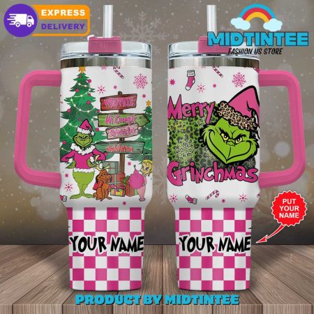 Grinch Custom Name  30oz or 40oz Tumbler With Handle HG