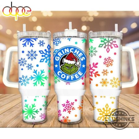 Grinches Coffee Merry Grinchmas Cup How The Grinch Stole Christmas Xmas Travel Mugs Gift For Coffee Lovers Printed 30oz or 40oz Quencher Tumbler LN