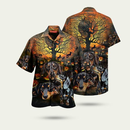Halloween Dachshund Funny Hawaiian Shirt