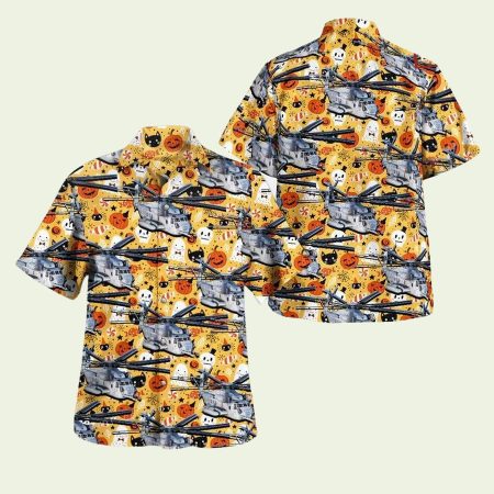 Halloween Sikorsky Ch 53E Super Stallion Hawaiian Shirt