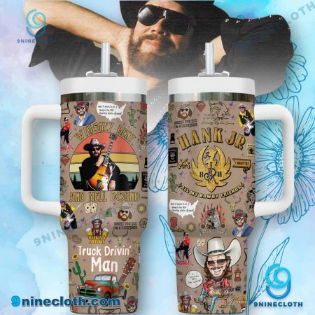Hank Jr All My Rowdy Friends 40oz Tumbler With Handle HG