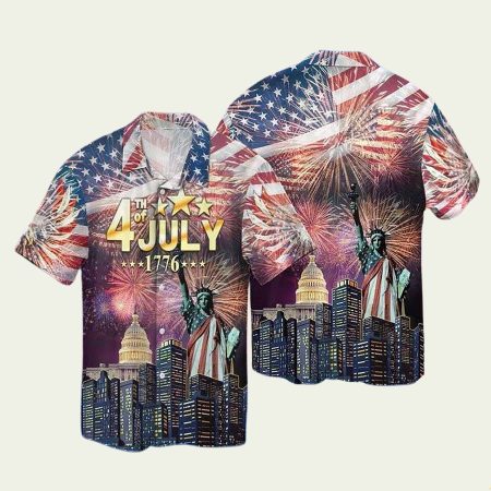 Happy 4Th Of July Independence Day American Flag Hawaiian Shirt