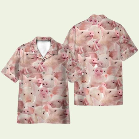 Happy Pig Funny Hawaiian Shirt