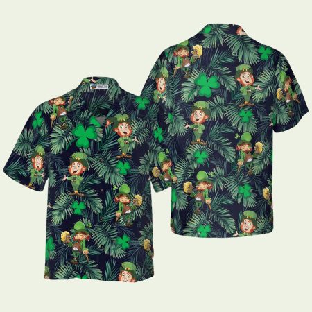 Happy St Patrick’s Day Leprechaun Proud Irish People Proud Hawaiian Shirt