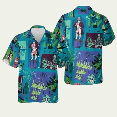Haunted Mansion Pattern Hawaiian Shirt