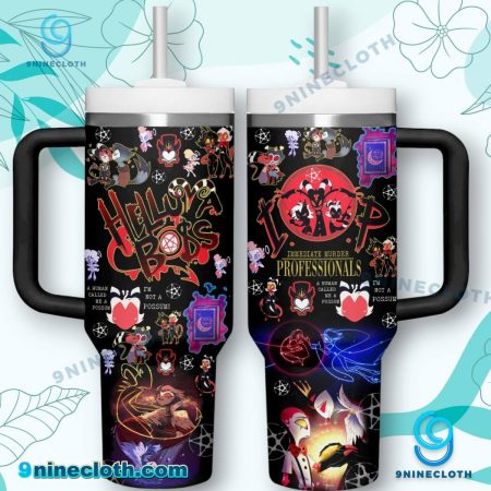Helluva Boss Immediate Murder Professionals 40oz Tumbler With Handle HG