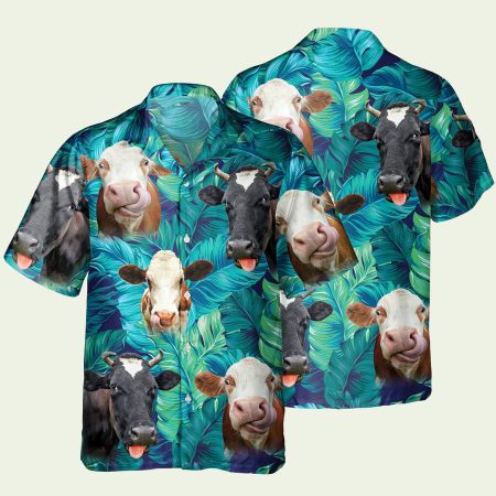Hereford Cattle Hawaiian Shirt