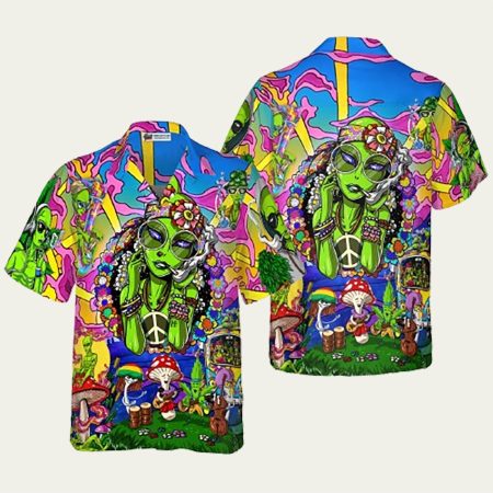 Hippie Alien Hawaiian Shirt