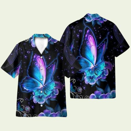 Hippie Butterfly Hawaiian Shirt
