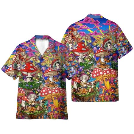 Hippie Mushroom Hawaiian Shirt