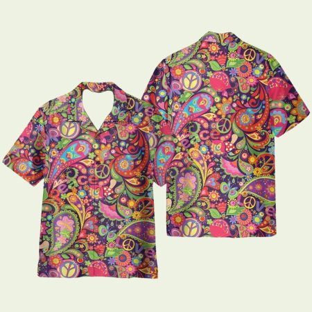 Hippie Pattern Hawaiian Shirt