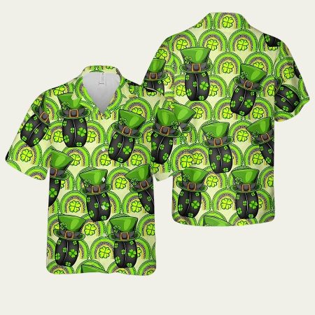 Hockey Ball Shamrock St Patrick’s Day Hawaiian Shirt
