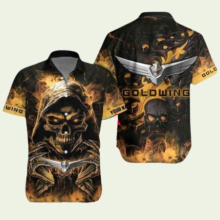 Honda Gold Wing Logo Hawaiian Shirt