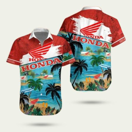Honda Motorcycle Hawaiian Shirt