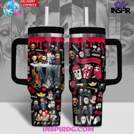 Horror Movie Friends 30oz or 40oz Stainless Tumbler With Handle NVA