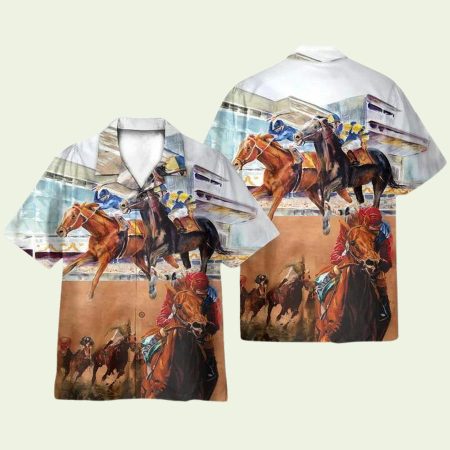 Horse Racing Hawaiian Shirt