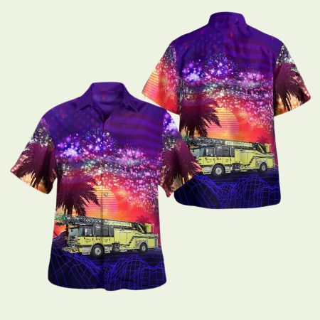 Hummelstown Chemical Fire Company 4Th Of July Hawaiian Shirt