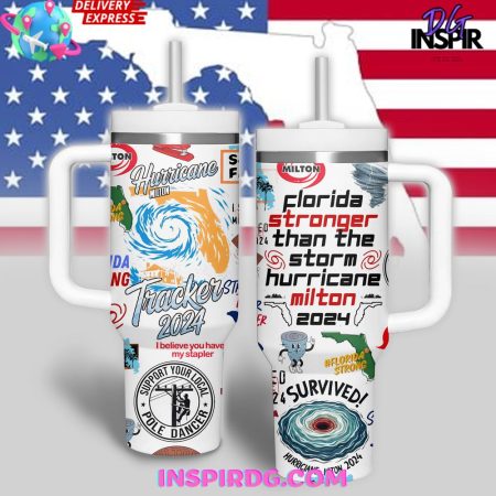 Hurricane Milton Tracker 2024  30oz 40 oz Tumbler With Handle HG Cup