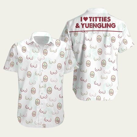 I Love Titties And Yuengling Hawaiian Shirt