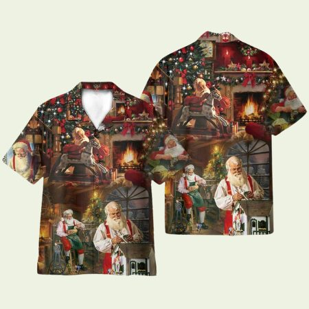 I Turn Wood Into Things Santa Claus Hawaiian Shirt
