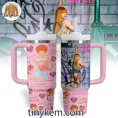 Ice Spice She A Baddie She Know She A Ten  30oz or 40oz Stainless Steel Tumbler With Handle HG