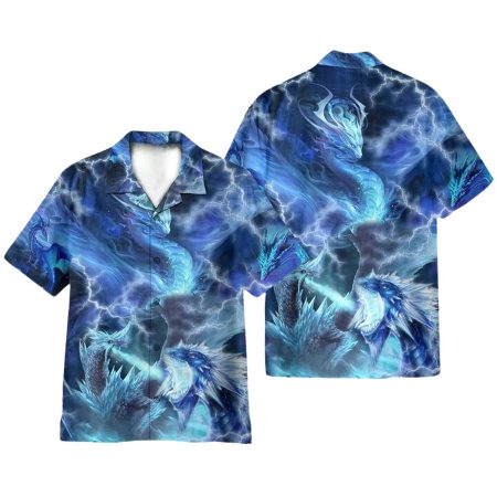 Ice Dragon Art Hawaiian Shirt