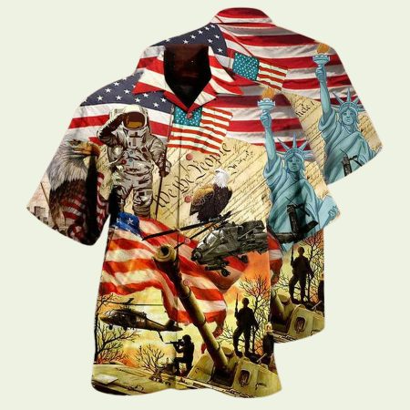 Independence Day Proud American Hawaiian Shirt