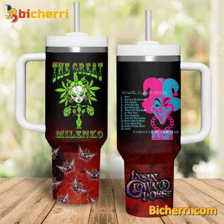 Insane Clown Posse The Great Milenko 30oz or 40oz Stainless Tumbler With Handle NVA
