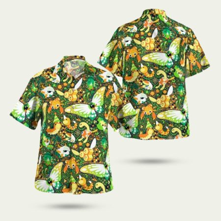Insect system pokemon hawaiian shirt