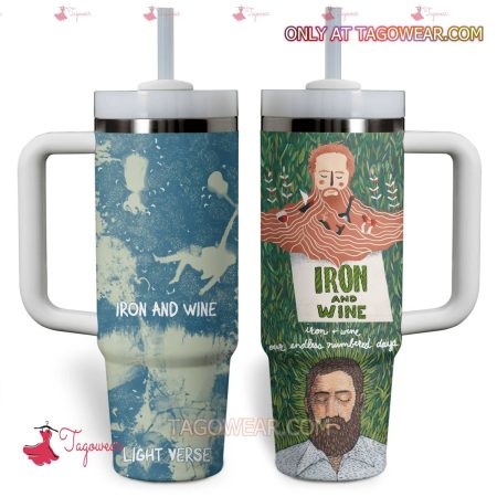 Iron And Wine Light Verse HFN 30oz or 40oz Stainless Steel Tumbler With Handle
