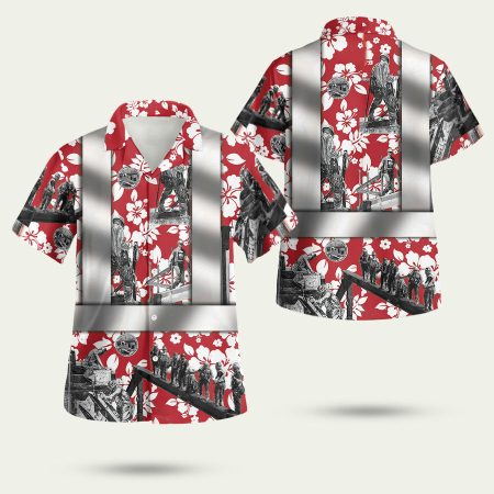 Ironworker Safety Printed Mens Hawaiian Shirt