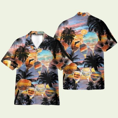 Its Time For Wine Funny Hawaiian Shirt