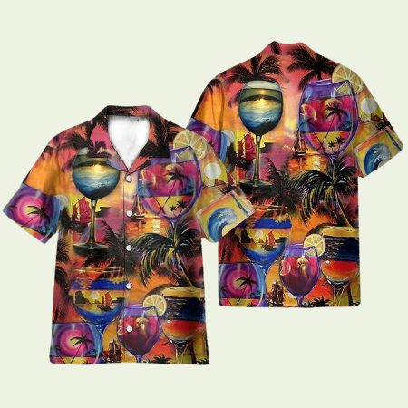 Its Time For Wine Hawaiian Shirt