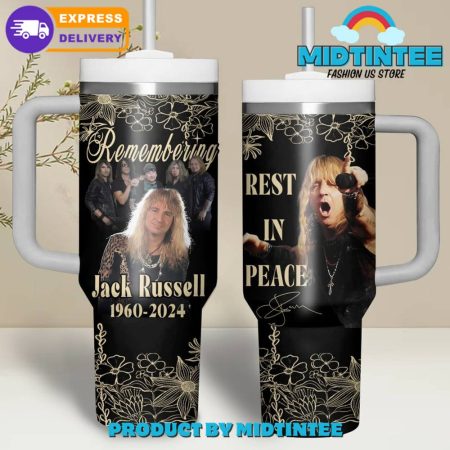 Jack Russell Rest In Peace  30oz or 40oz Tumbler With Handle HG