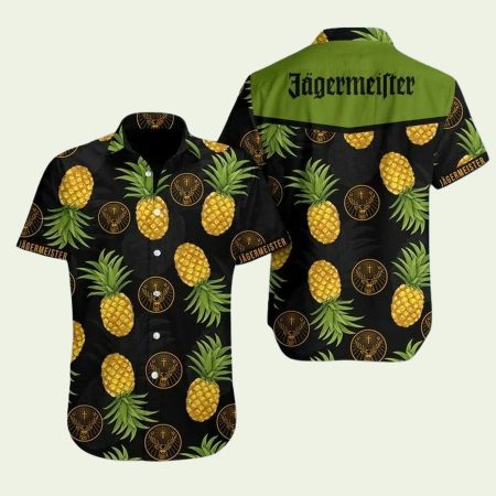 Jagermeister Pineapple Pattern Hawaiian Shirt