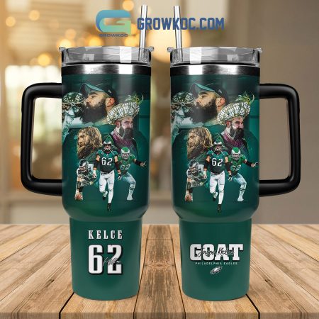 Jason Kelce Philadelphia Eagles Thank You 30oz or 40oz Stainless Tumbler With Handle NVA