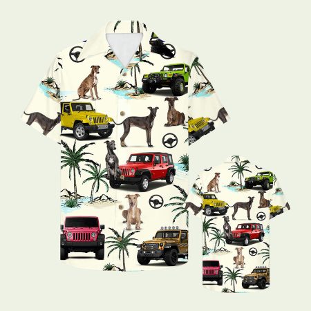 Jeep Greyhound Hawaiian Shirt