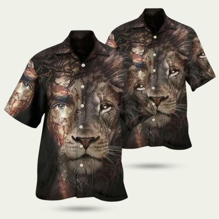 Jesus And Lion Hawaiian Shirt